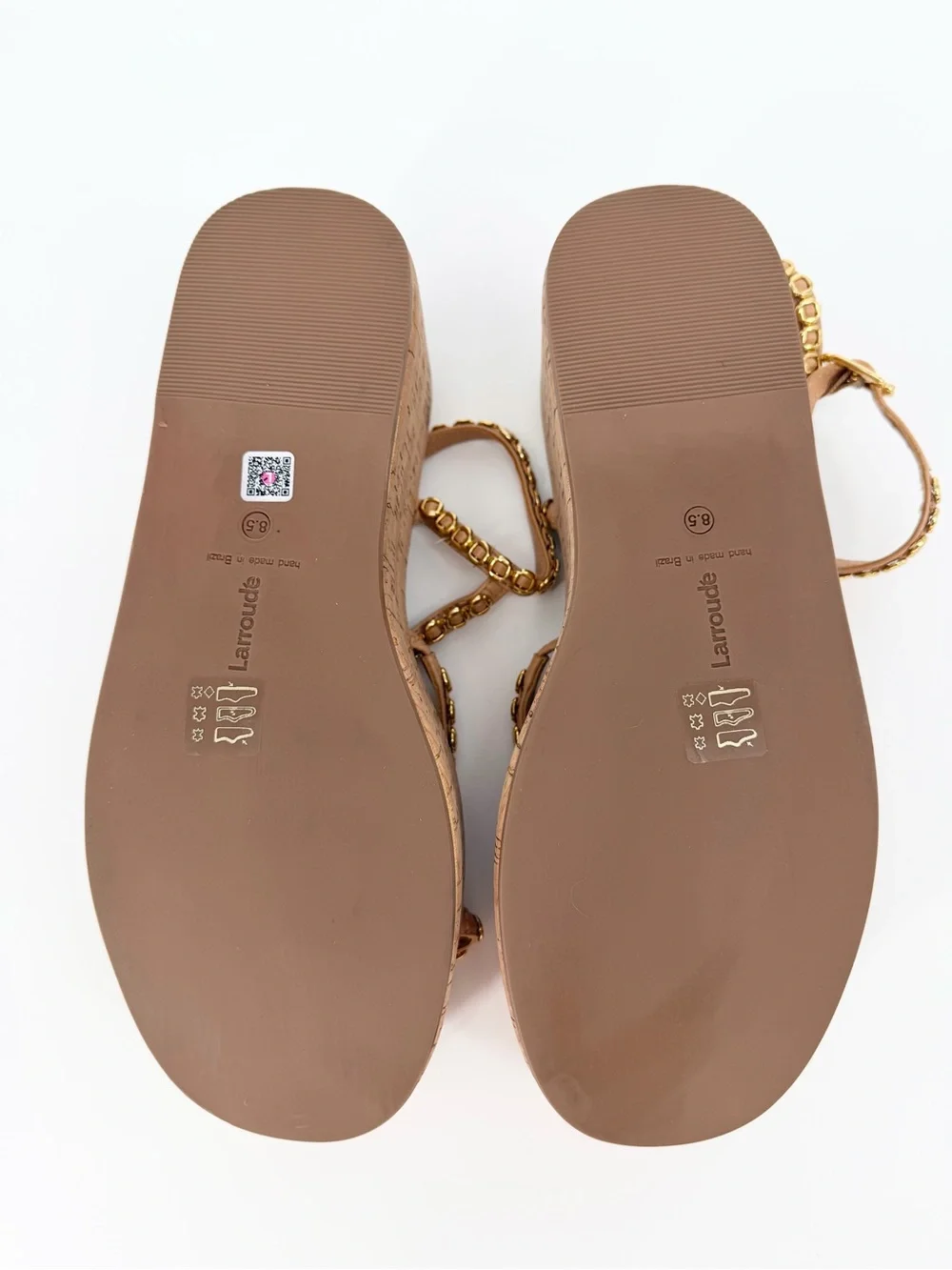 Larroudé Gio Milanina Flatform Sandal Cork